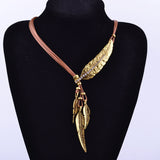 K-FASHION VINTAGE FEATHER STYLE PENDANT